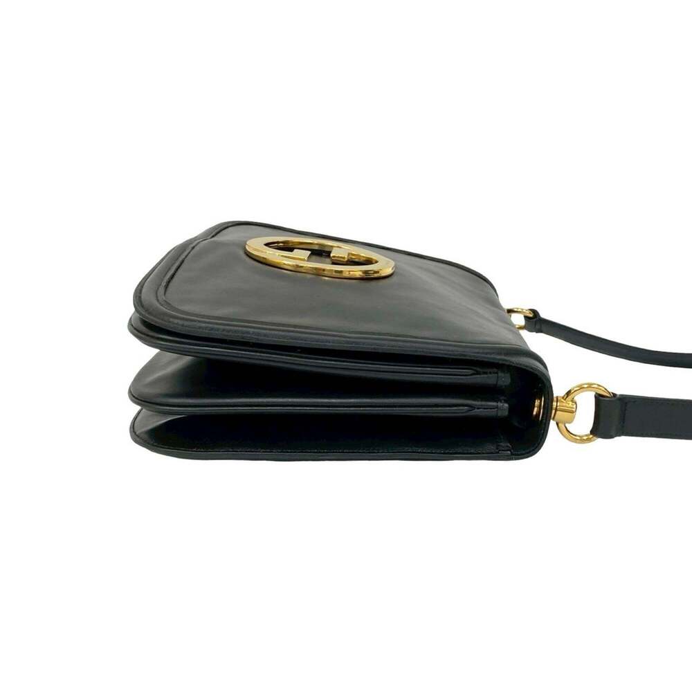 GUCCI Black Leather Shoulder Bag - Picture 6 of 10